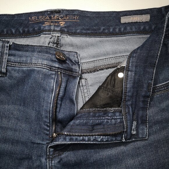 Melissa McCarthy Seven7 Ladies Medium Wash Slimming Silhouette Pencil Jeans - Picture 9 of 16